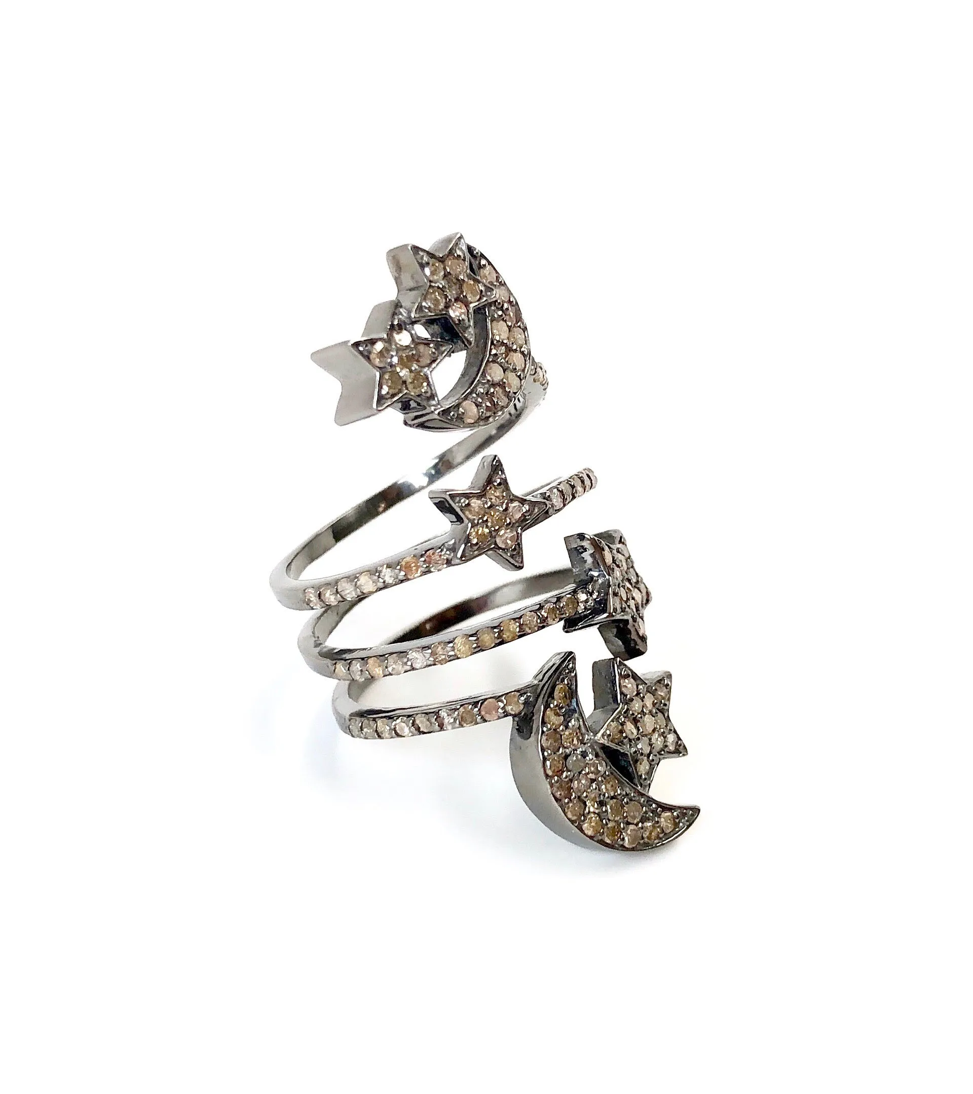 Diamond Moons & Stars Ring