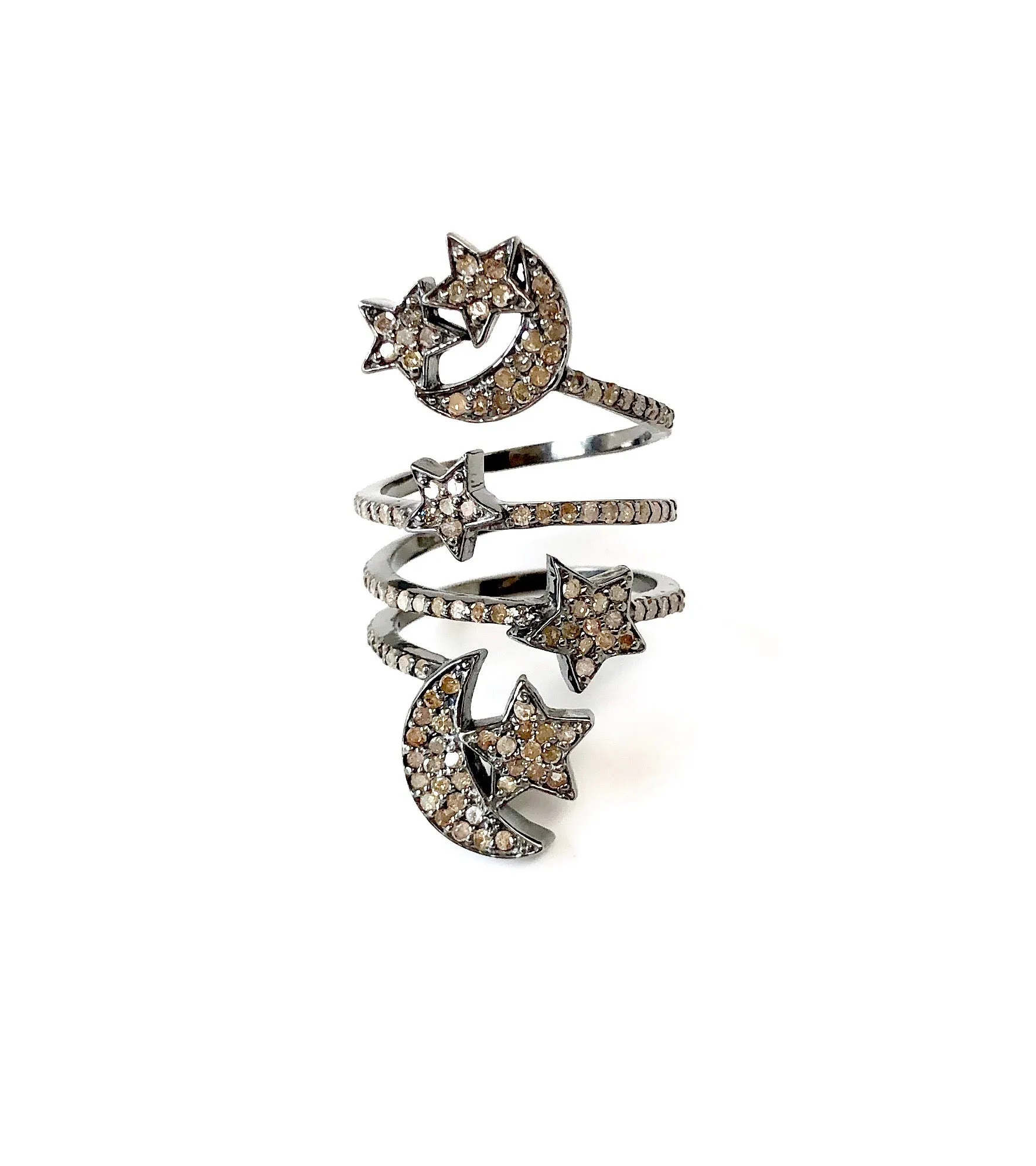 Diamond Moons & Stars Ring