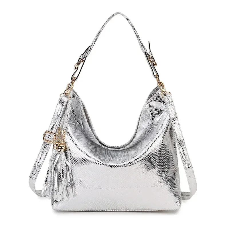 DIENQI-High Quality Leather Women Handbag Tassel Women Shoulder Bag Big Black Ladies Hand Bag Female Crossbody Bags for women