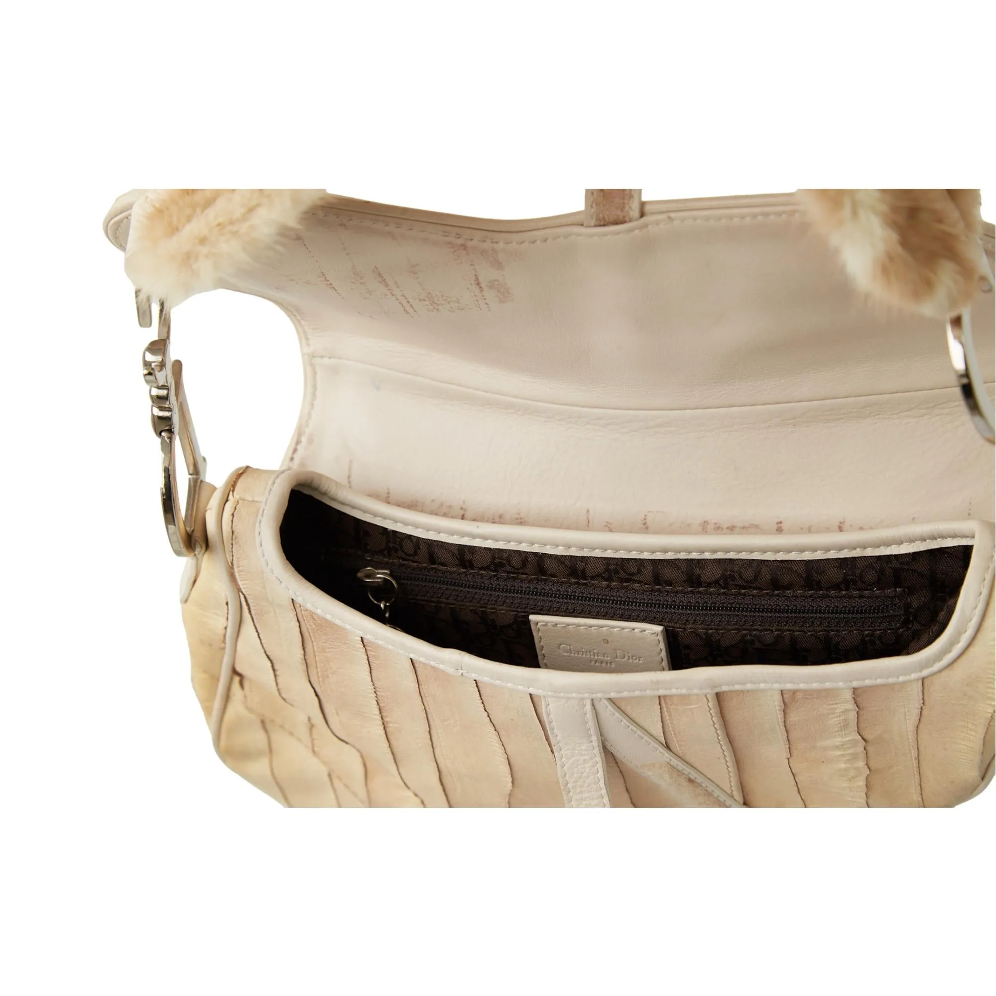Dior Eel   Fur Saddle Bag