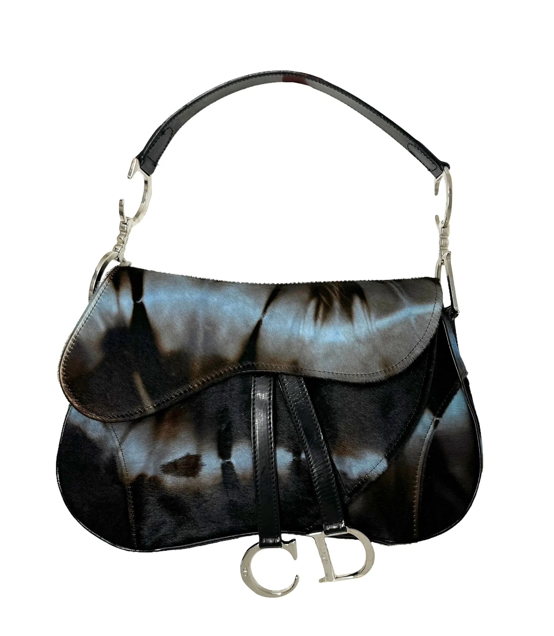 Dior Tie-Dye Calfhair Saddle Bag
