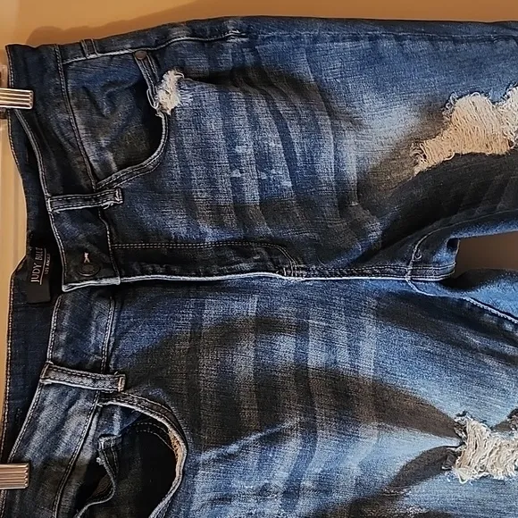 Distressed Blue Denim Jeans judy blue Los Angeles 14W