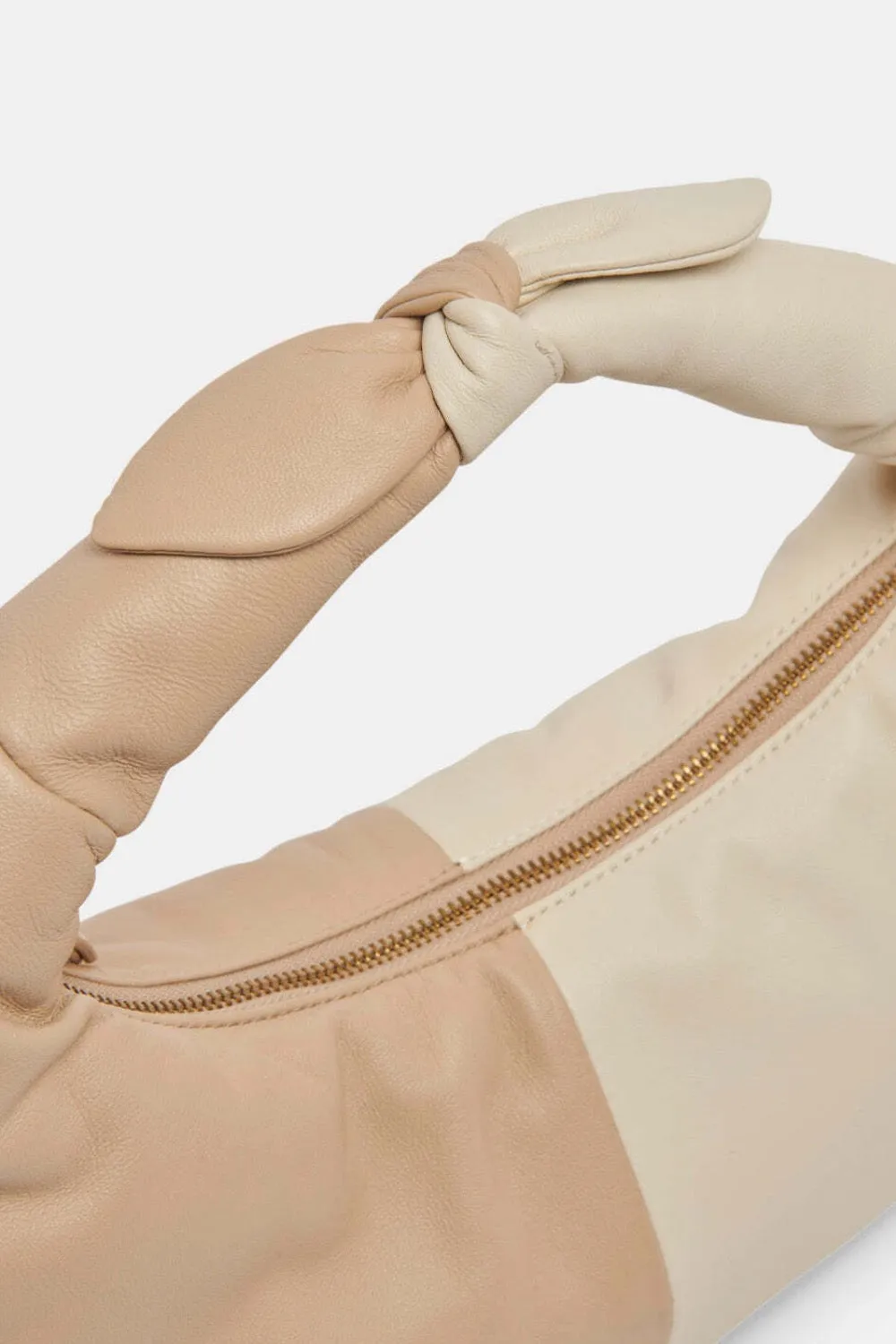 DOLCE VITA Dune/Ivory Patti Soft Nappa Leather Hobo Handbag