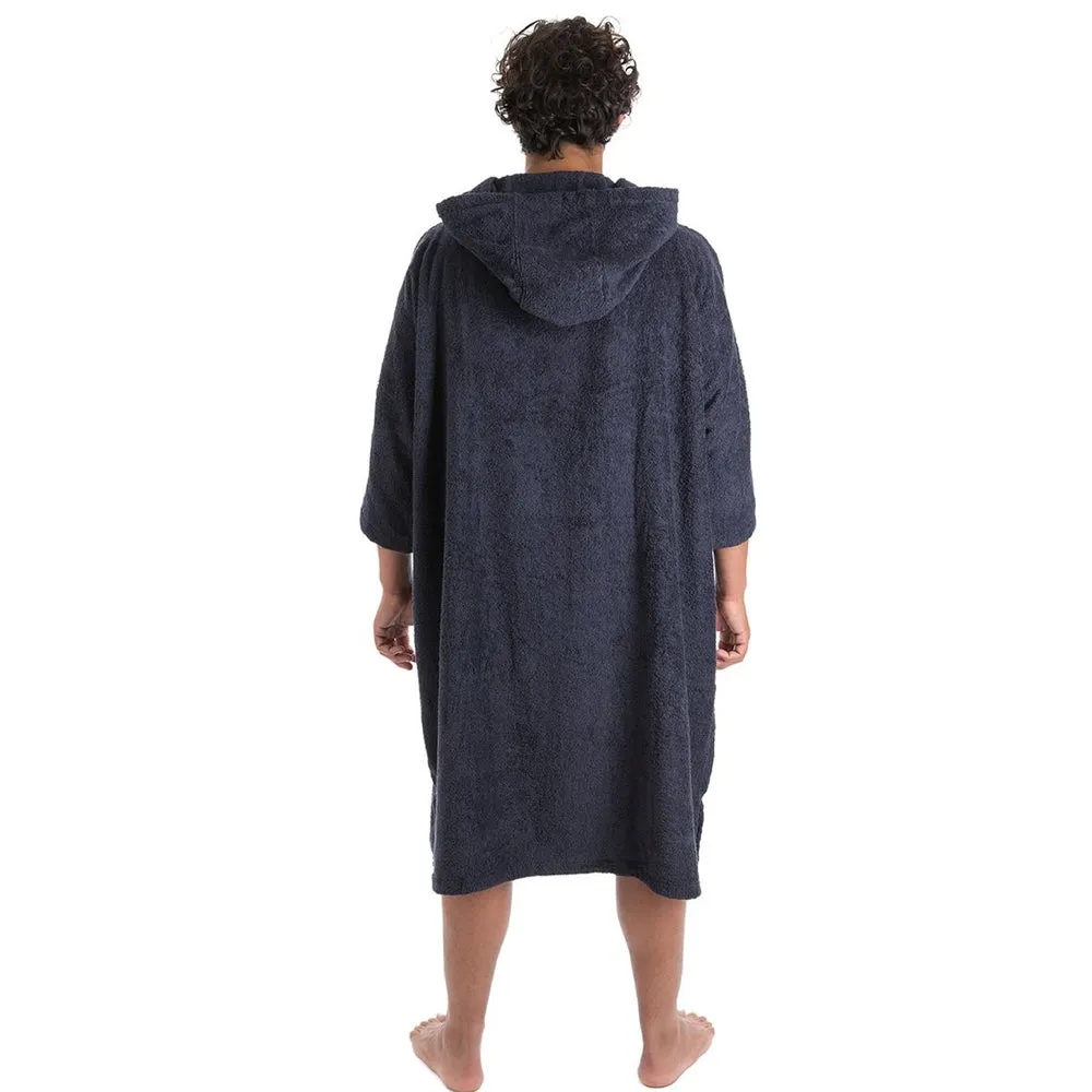 Dry Robe Short Sleeve Towel Robe Navy Medium
