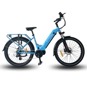E-Trax MTS ST Electric Bike 672wh Battery Light Blue