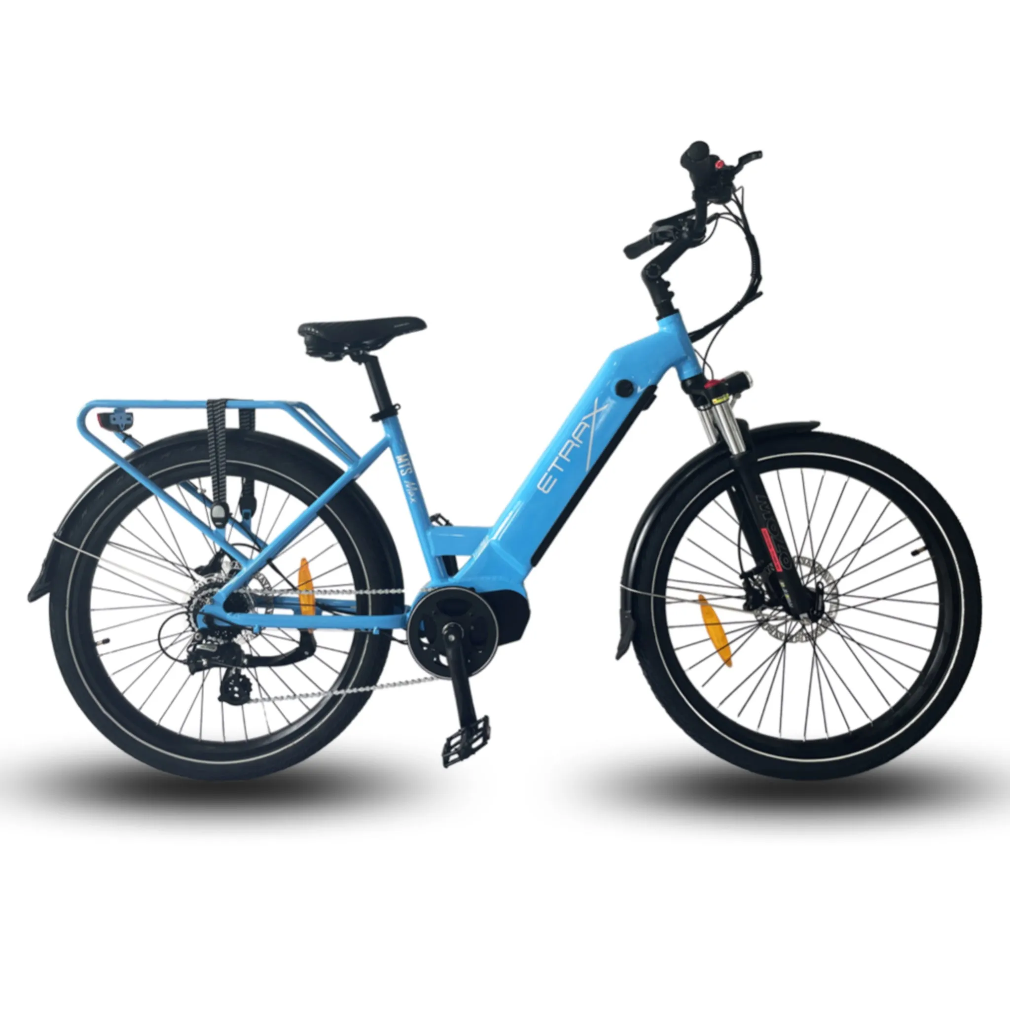 E-Trax MTS ST Electric Bike 672wh Battery Light Blue