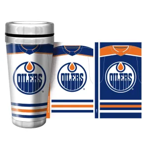 Edmonton Oilers Travel Mug | Jersey Full Wrap 16 oz.