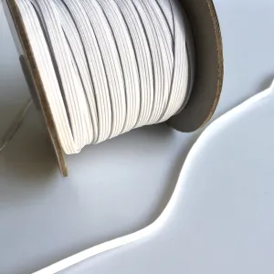 Elastic : Braided 1/4" White