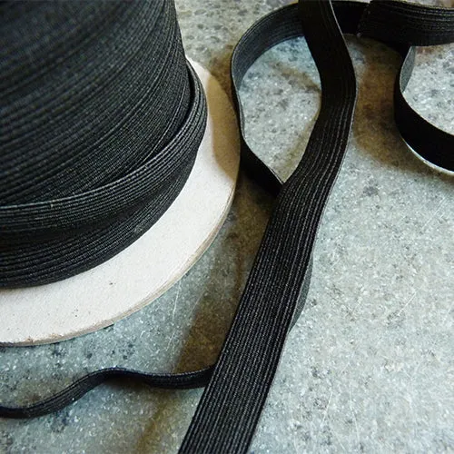Elastic : Braided Black 1/2"