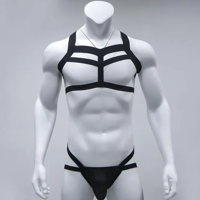 Elastic Chest Harness   Jockstrap
