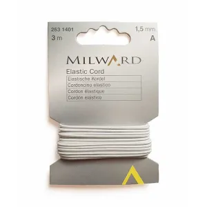 Elastic Cord, 1.5mm, 3m, White