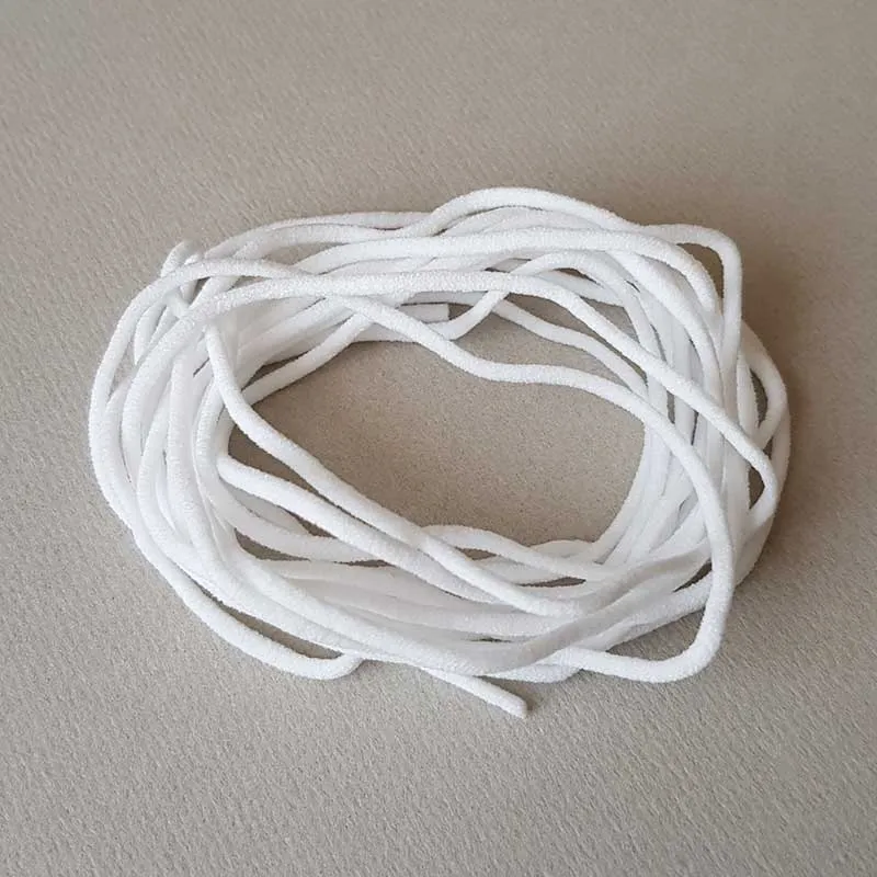 Elastic for Mask, 2.5mm, 3m, White
