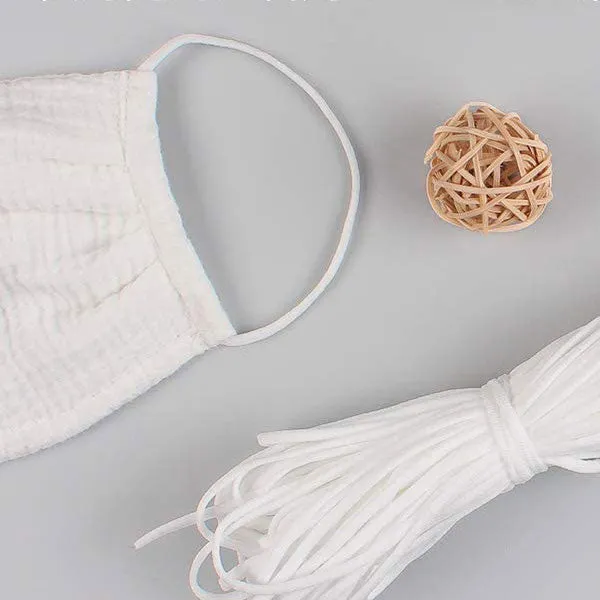 Elastic for Mask, 2.5mm, 3m, White