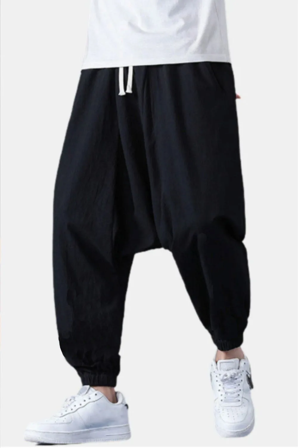 Elastic Hem Black Harem