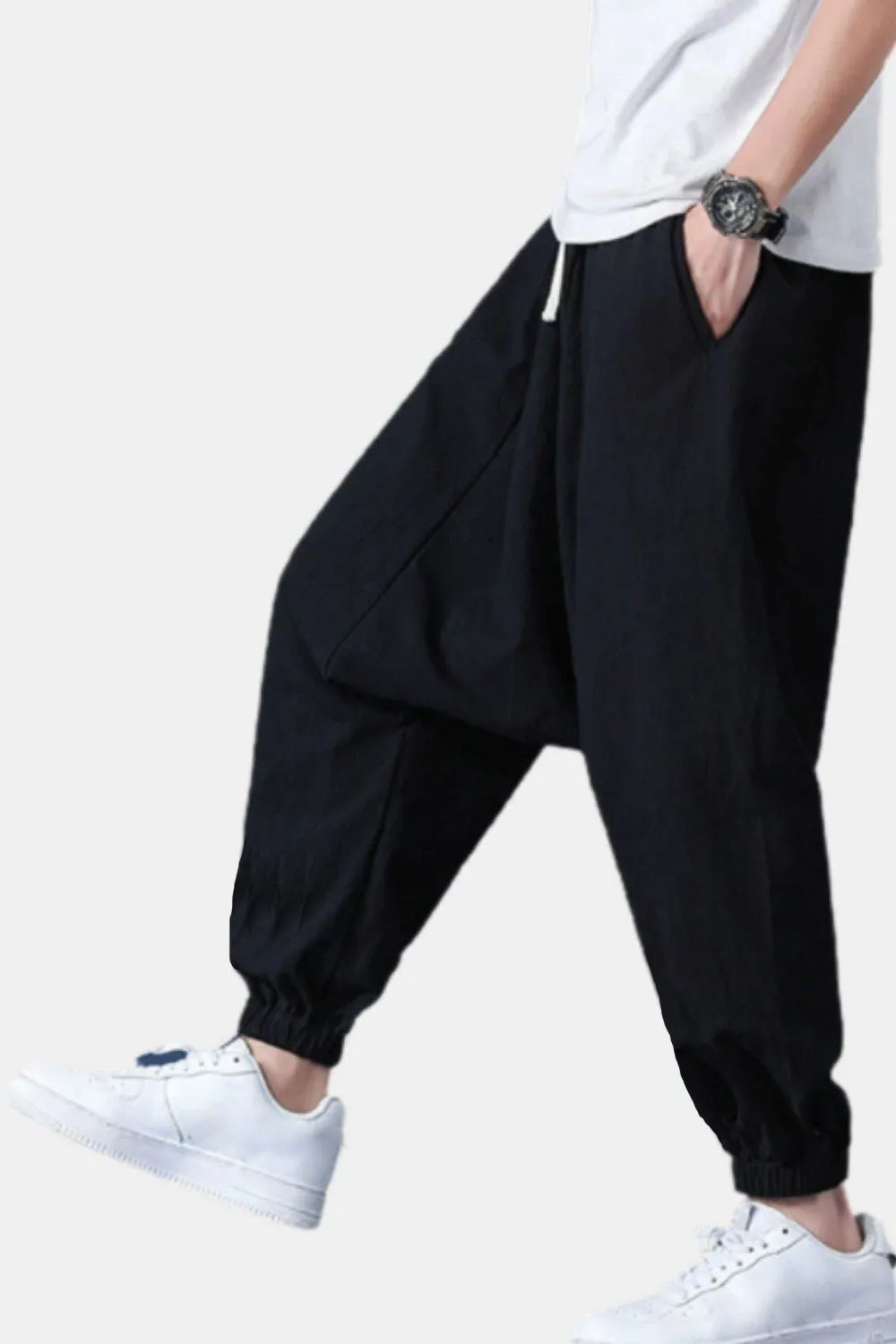 Elastic Hem Black Harem