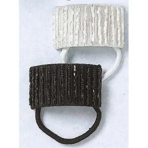 Elastic Ponytail with Ivory Beads