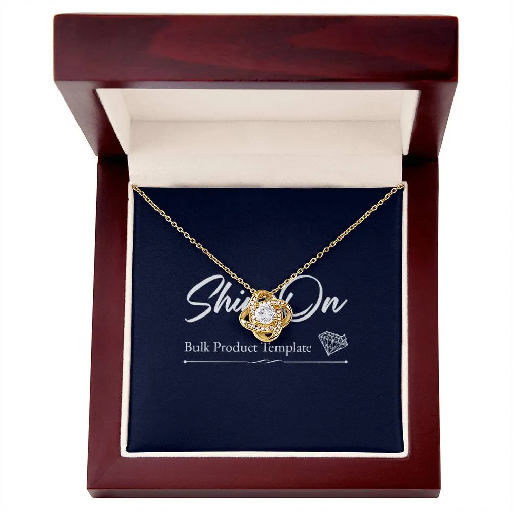 Elegant Love Knot Necklace with Message Card for Mom, Mum, Grandma on Mother's Day