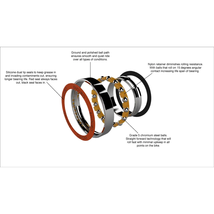 Enduro ABEC5 Angular Contact Bearing
