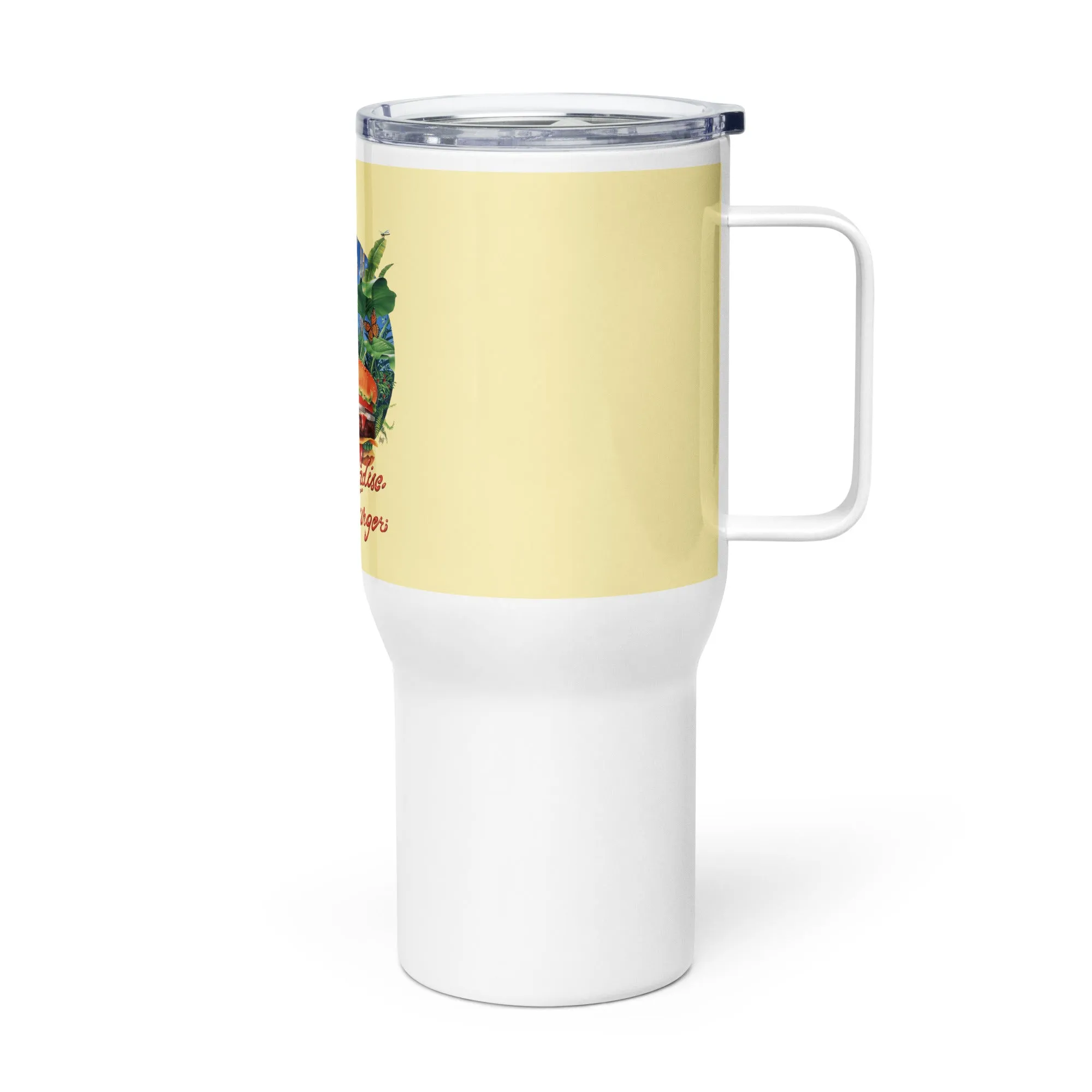 Exclusive Paradise Cheeseburger 25 Ounce Travel Mug With Handle