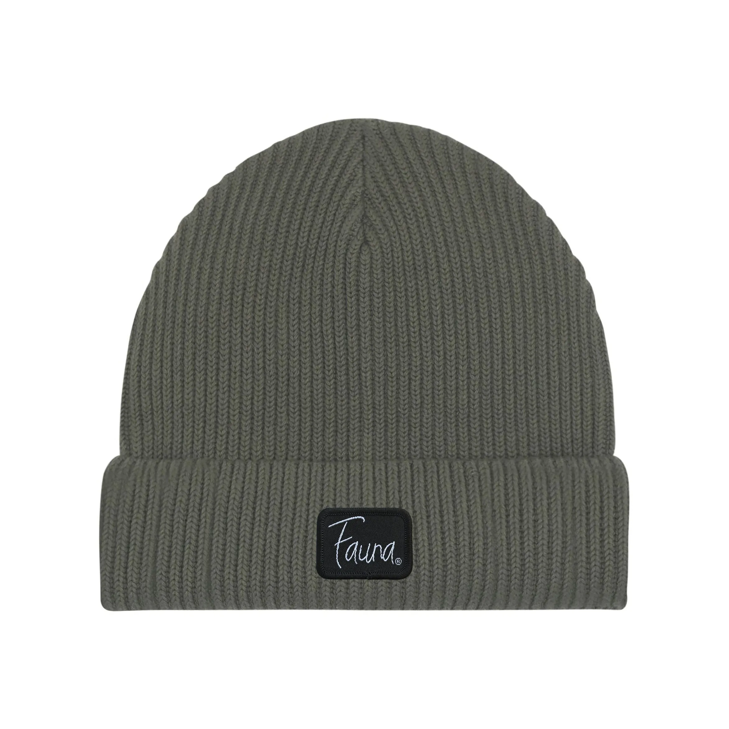 Fauna Logo Fisherman Beanie Hat | Khaki