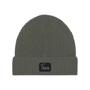 Fauna Logo Fisherman Beanie Hat | Khaki