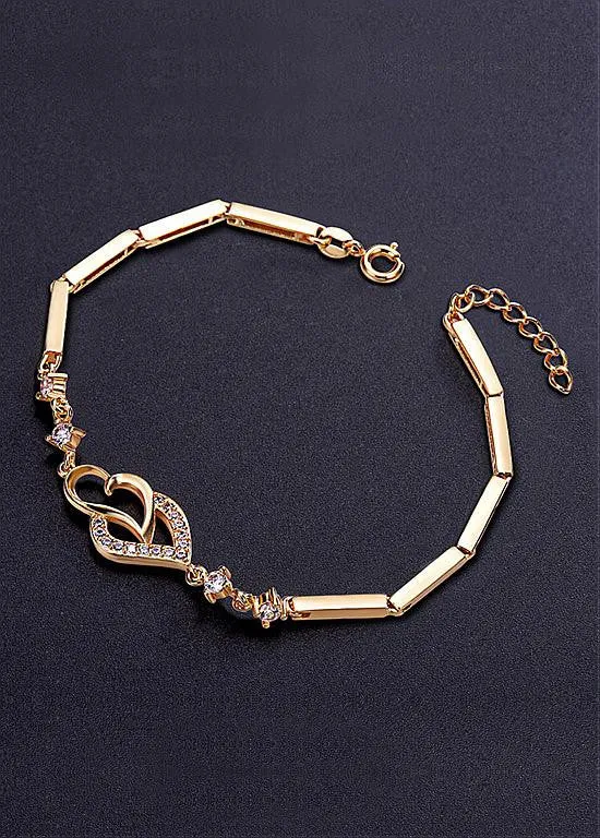Faux Pearls 18K Gold Plated Layered Bracelet