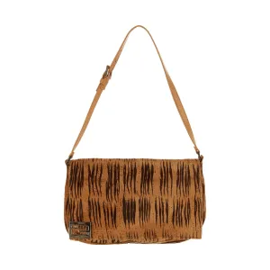 Fendi Brown Tiger Print Shoulder Bag