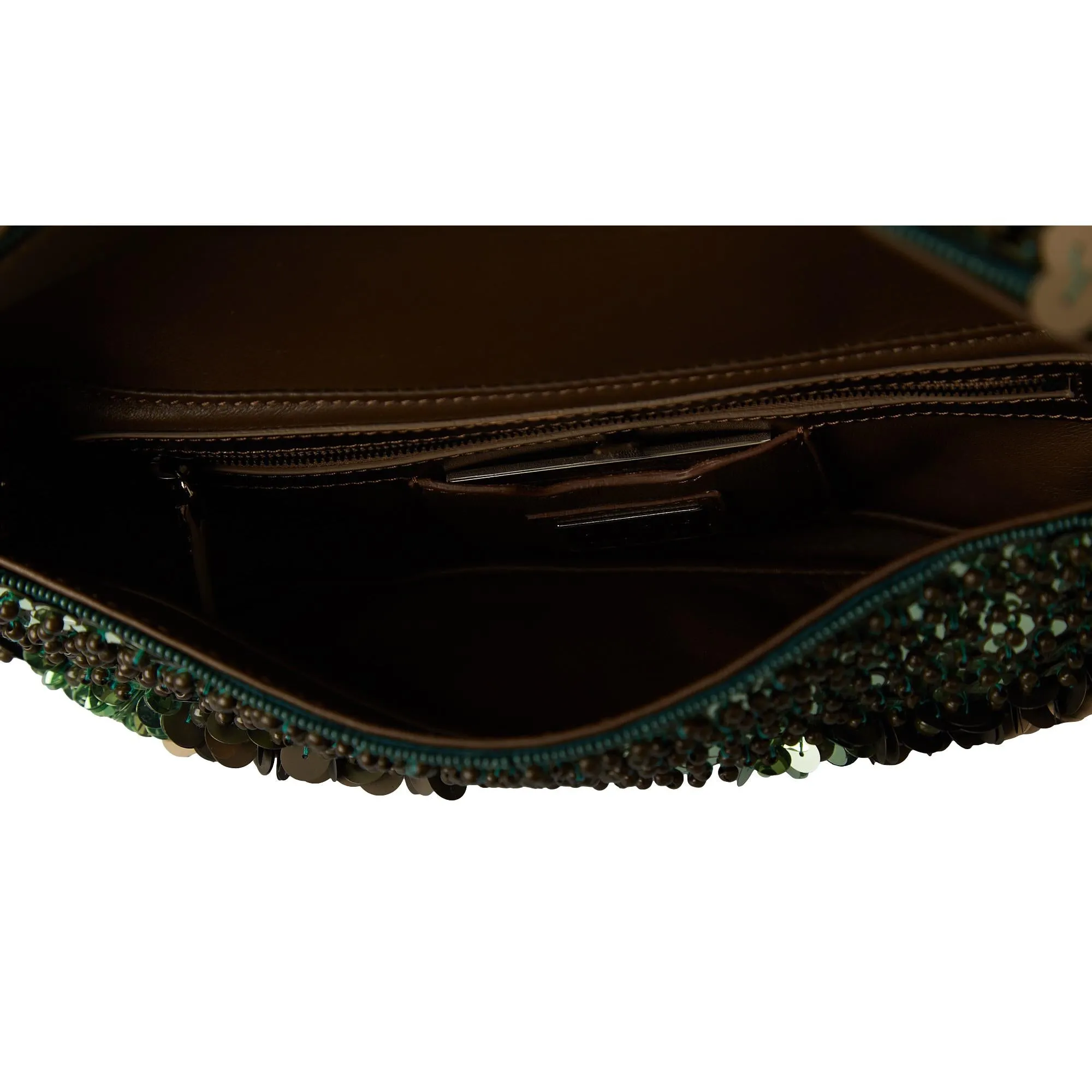 Fendi Green Camo Sequin Baguette Bag