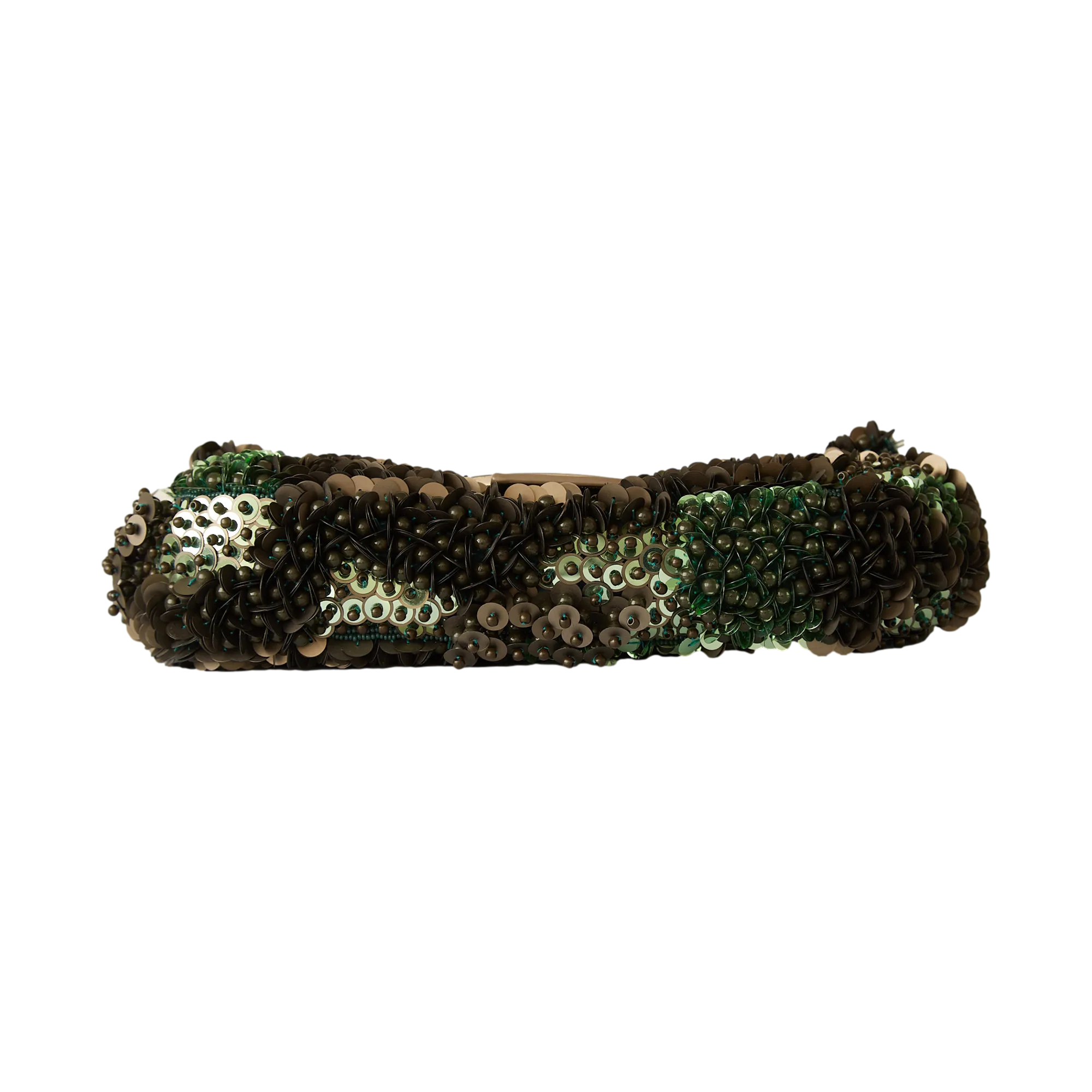 Fendi Green Camo Sequin Baguette Bag