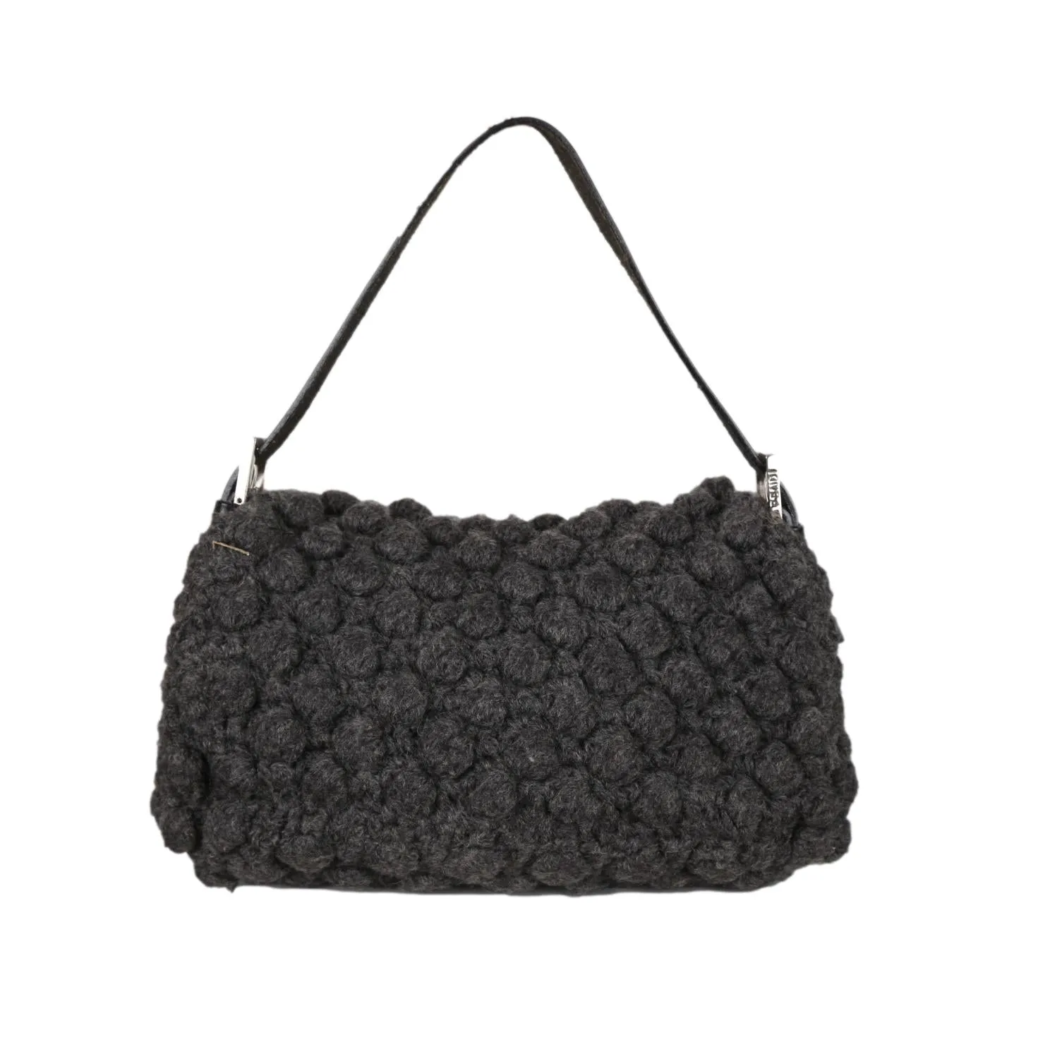 Fendi Grey Crochet Baguette