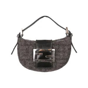 Fendi Grey Wool Croissant