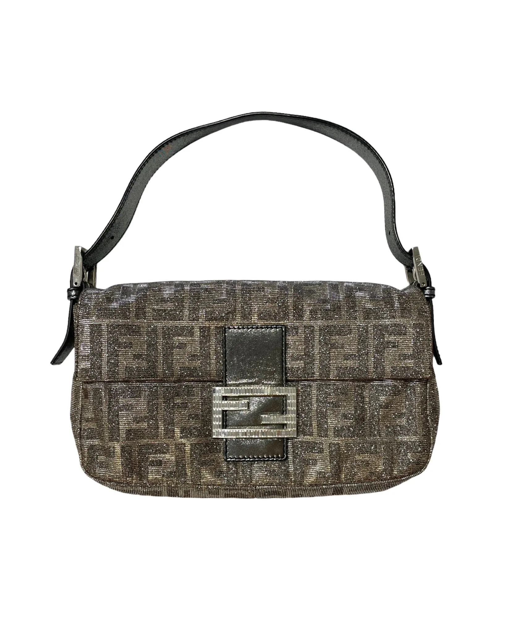 Fendi Iridescent Rhinestone Baguette