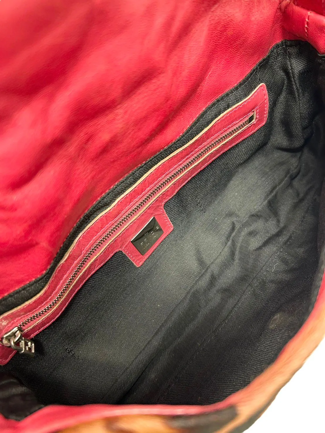 Fendi Pink Cheetah Rhinestone Baguette