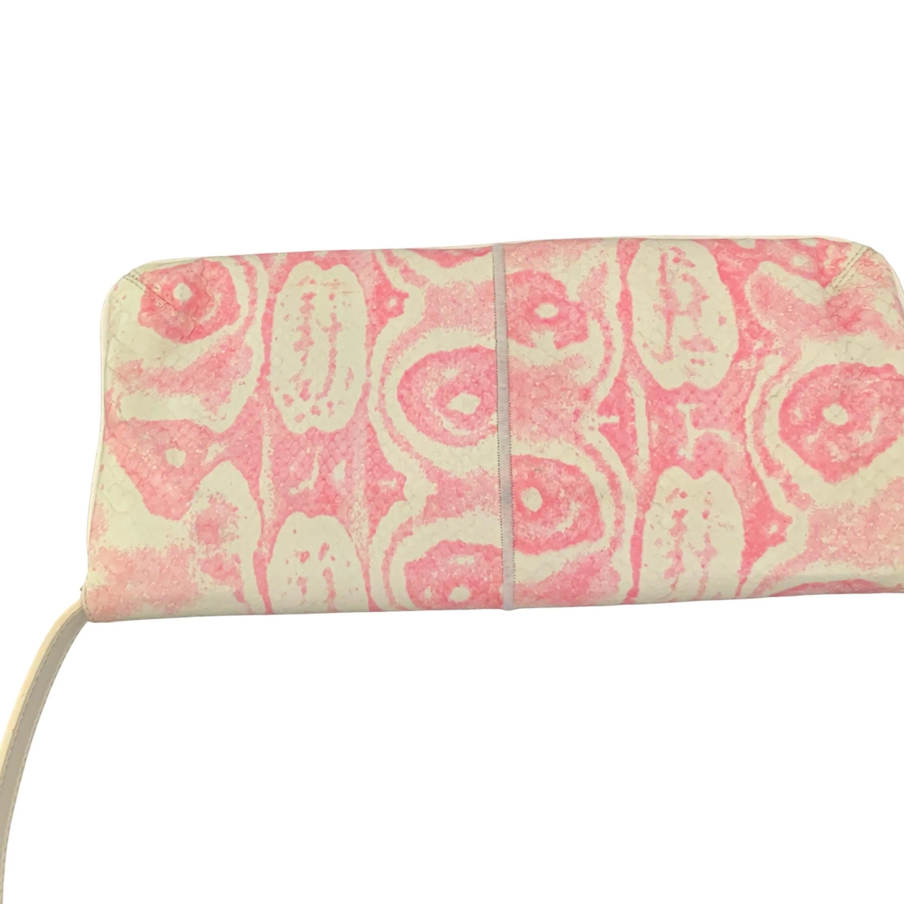 Fendi Pink Snakeskin Shoulder Bag