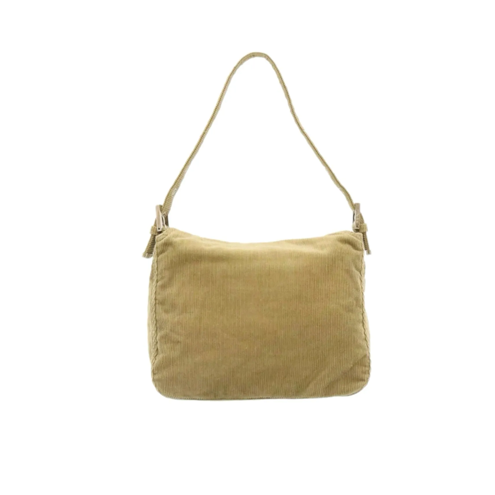 Fendi Tan Corduroy Shoulder Bag