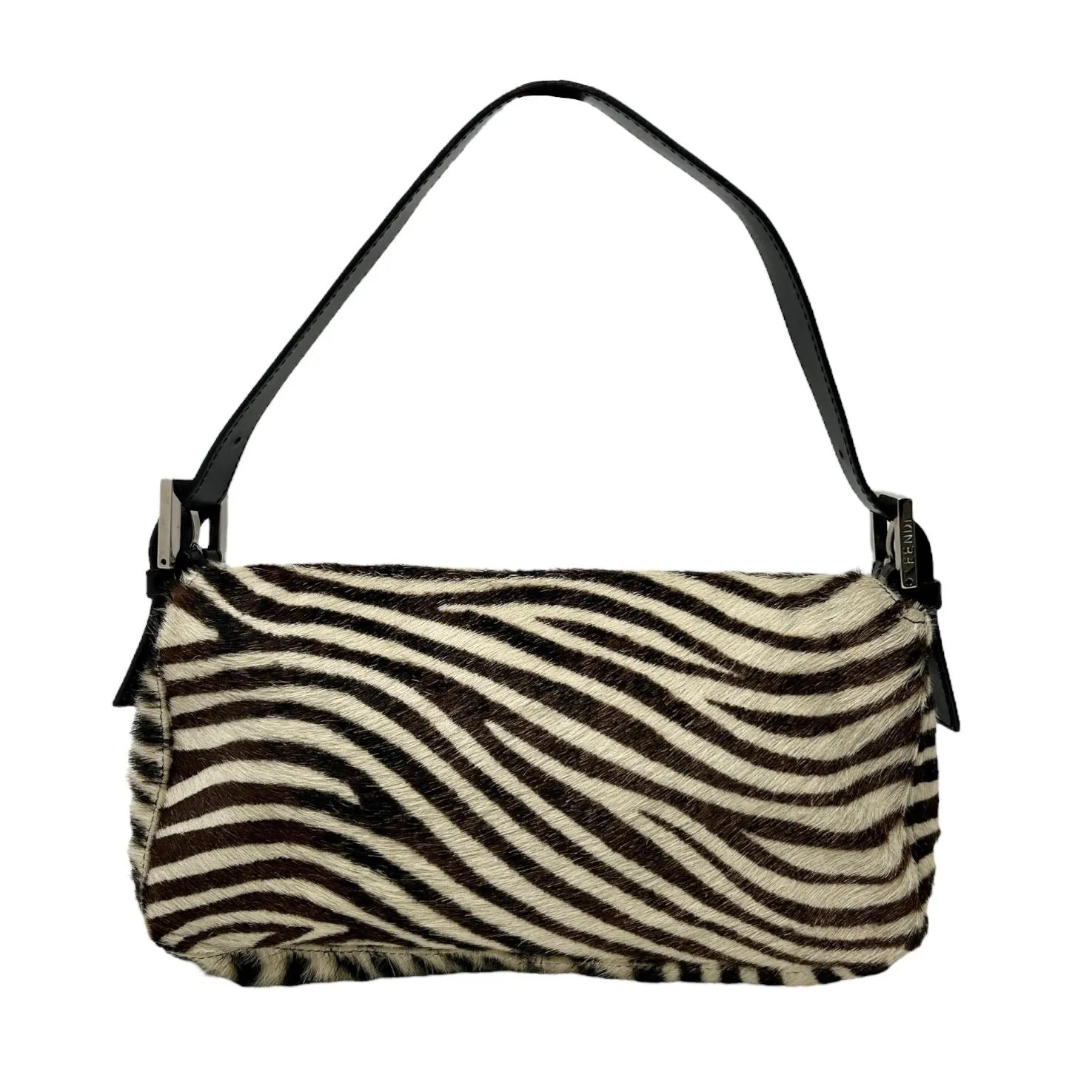 Fendi Zebra Calfhair Baguette Bag