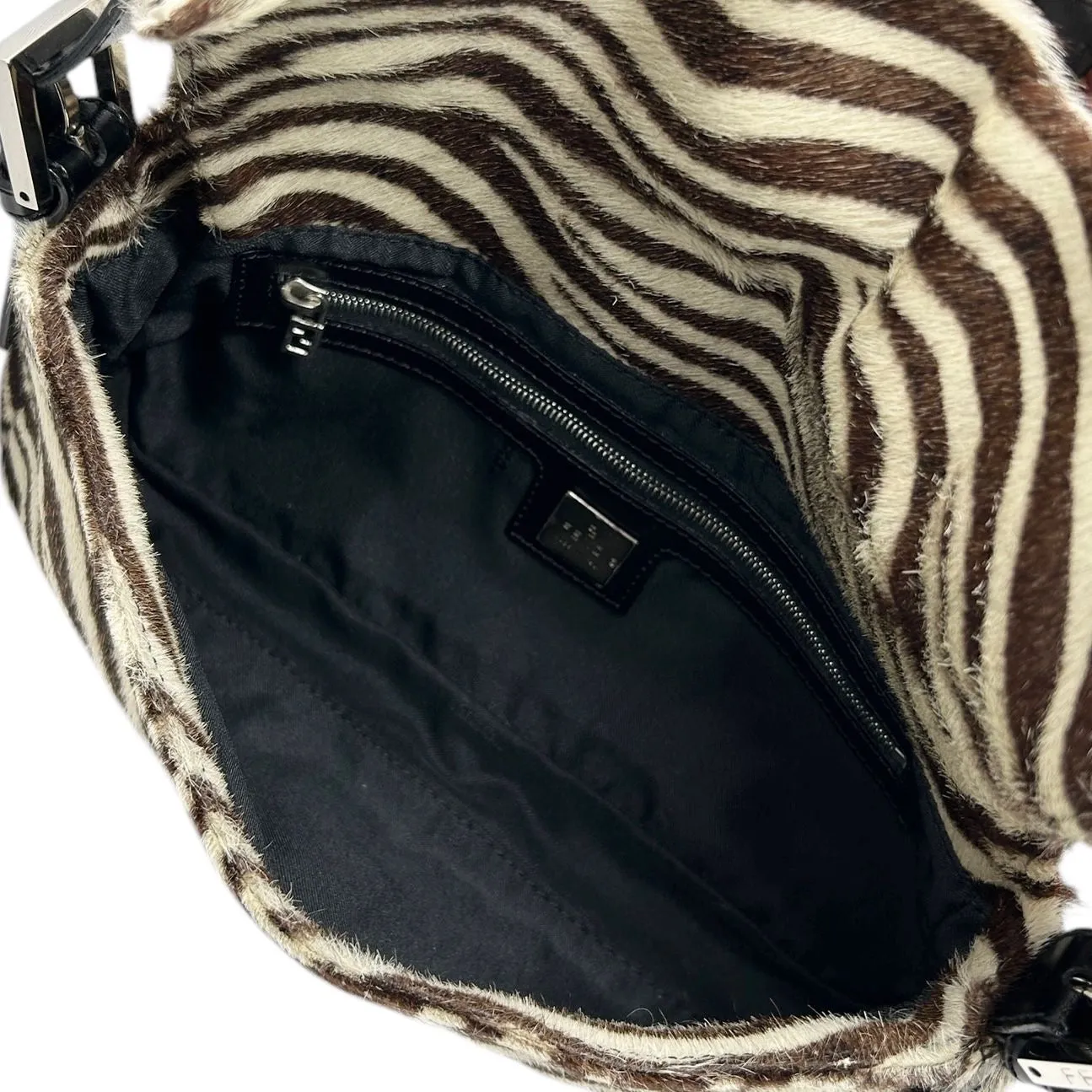 Fendi Zebra Calfhair Baguette Bag