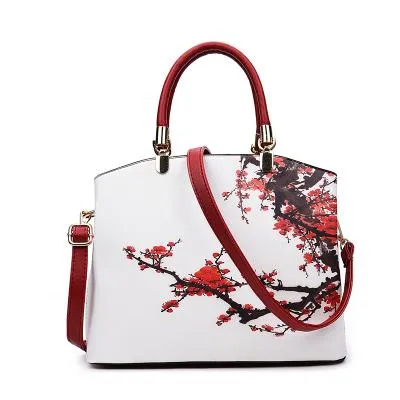 Flower Leather Ladies Hand Tote Bags
