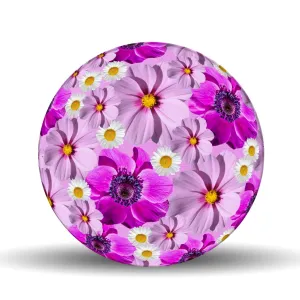 Flowers <br>Glass Table Spinner 17.75"