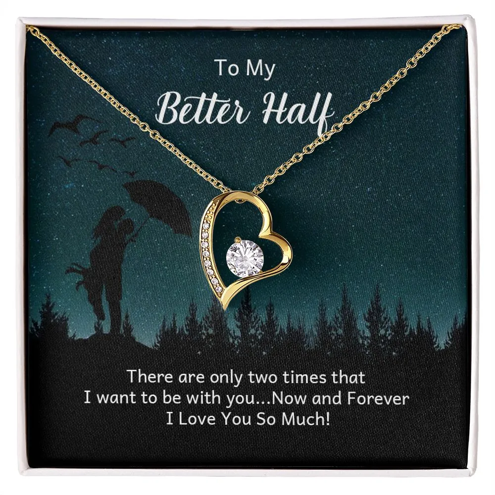 Forever Love Necklace, Custom Message Card