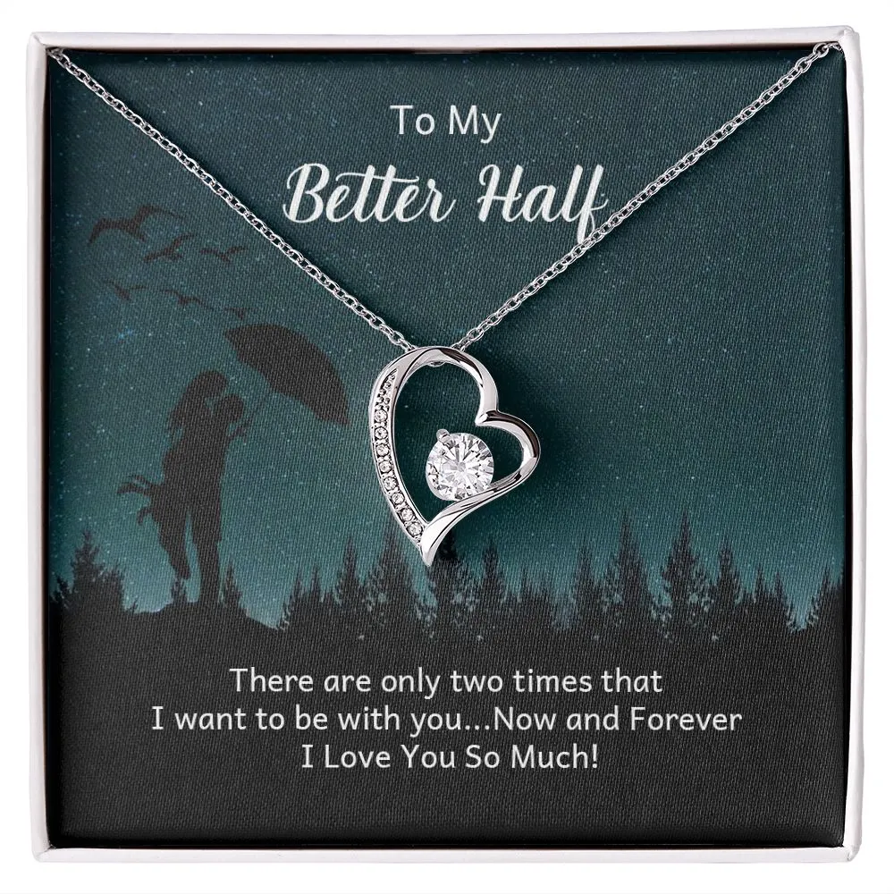 Forever Love Necklace, Custom Message Card