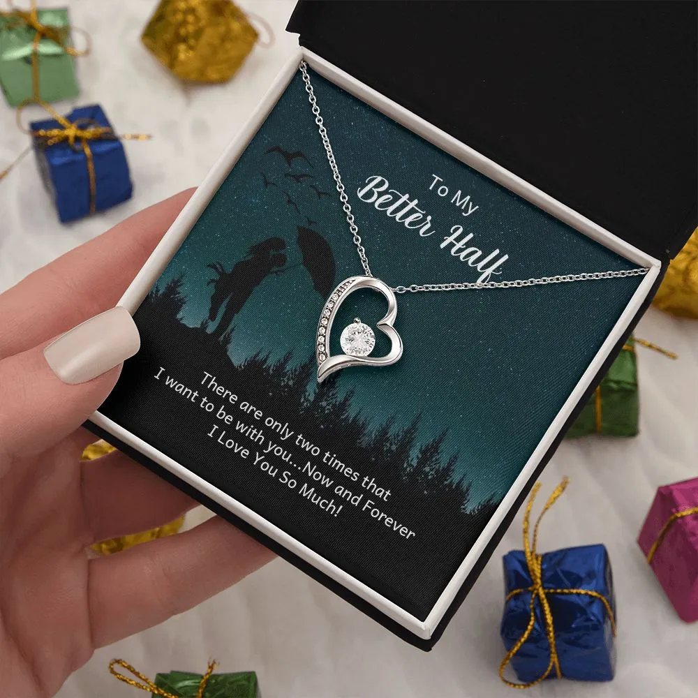 Forever Love Necklace, Custom Message Card