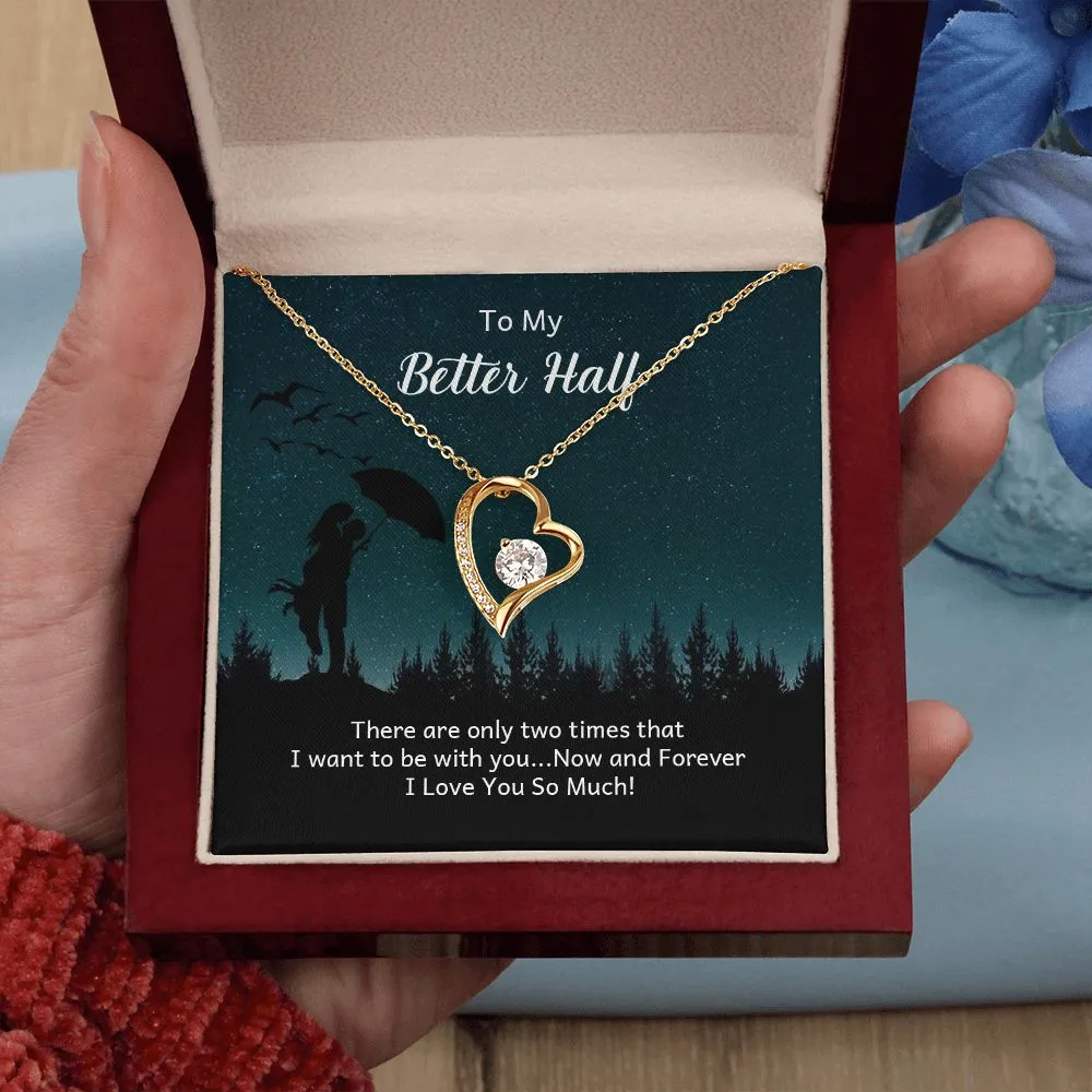 Forever Love Necklace, Custom Message Card