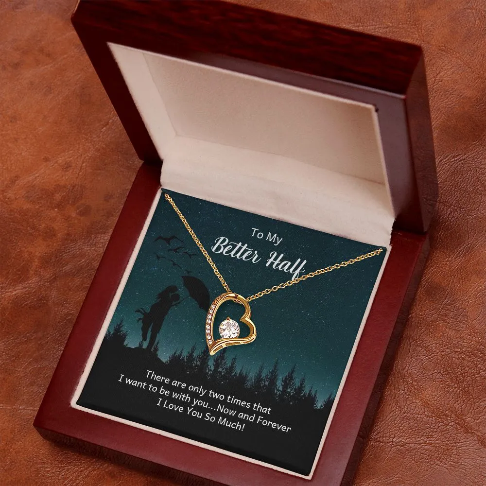 Forever Love Necklace, Custom Message Card