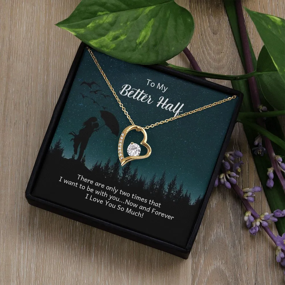 Forever Love Necklace, Custom Message Card