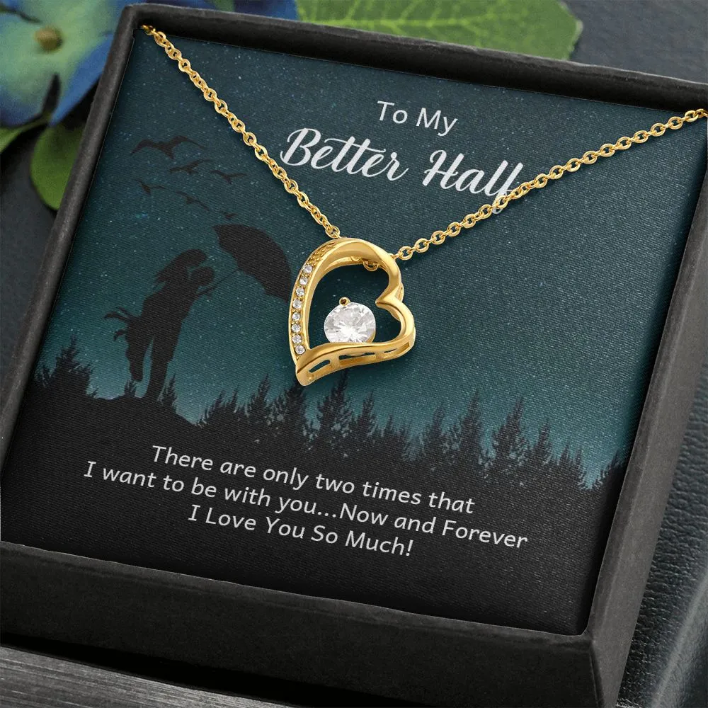 Forever Love Necklace, Custom Message Card