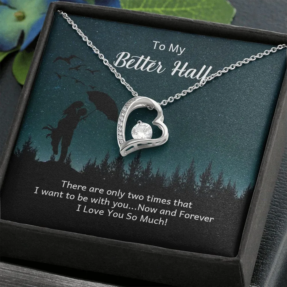 Forever Love Necklace, Custom Message Card