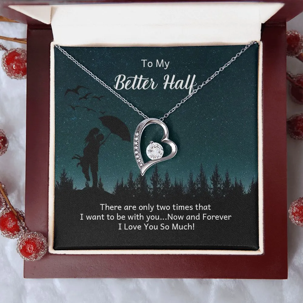 Forever Love Necklace, Custom Message Card