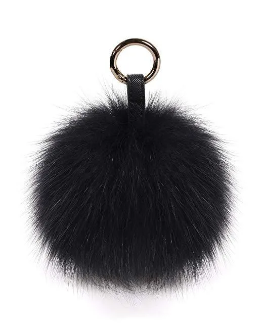 Fox-Fur Mega Pom Pom Bag Charm