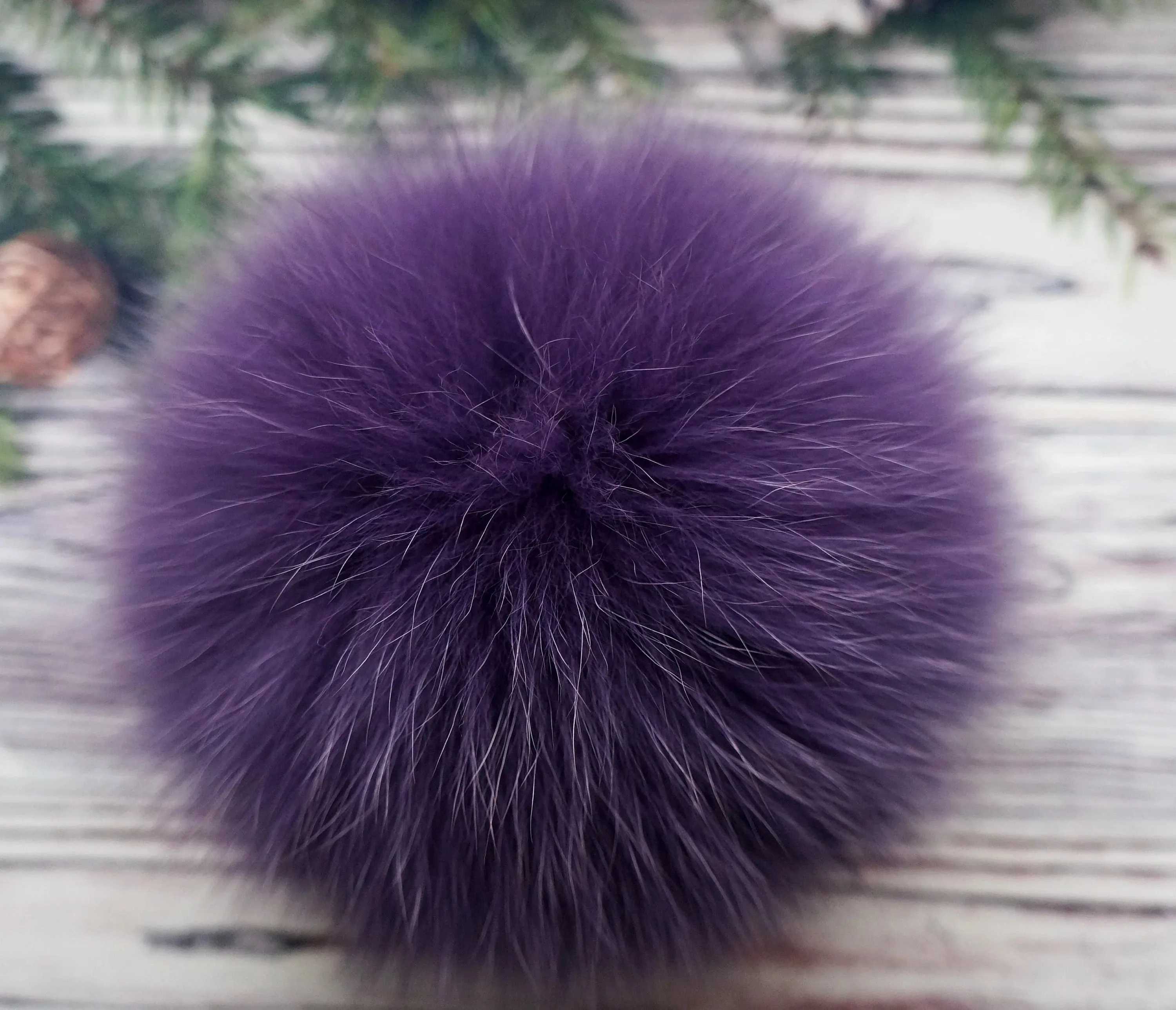 Fox-Fur Mega Pom Pom Bag Charm